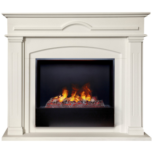 Электрокамин RealFlame Mirra 26 WT пастельно-белый с очагом 3D Cassette 630