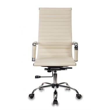Кресло руководителя Бюрократ CH-883/IVORY слоновая кость искусственная кожа крестовина хром