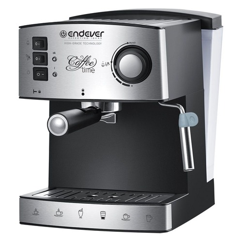 Кофеварка Endever Costa 1060 черный/стальной