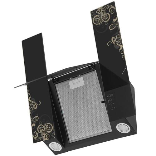 Вытяжка наклонная Gefest ВО 3603 К19 черный/золотистый