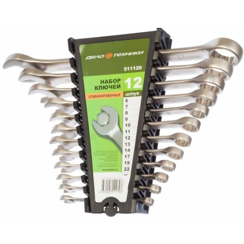Набор ключей комбинированных Дело Техники 511120 12 шт. 6,7,8,9,10,11,12,13,14,17,19,22 пластик. холдер ДТ/10