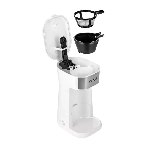 Кофеварка капельная Kitfort КТ-7411 белый/нерж