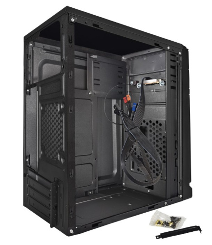 Корпус ExeGate BAA-106 Black EX283056RUS mATX, без БП, 2xUSB, Audio