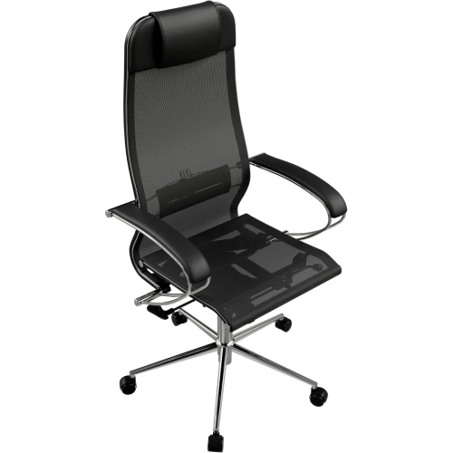 Кресло Метта ErgoLife Set 4 (Z316738977) черный сиденье черный сетка с подголов. крестов. металл хром