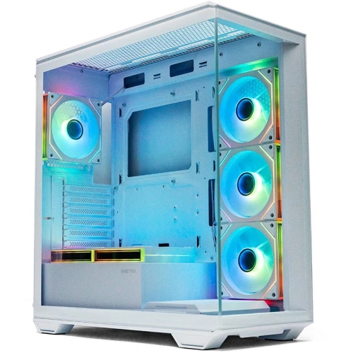 Корпус XASTRA Q600 6ARGB-C10-UC White (Q600-6FM12A-C10-UC-WH) ATX/Aquarium/Screewless/6x120mm ARGB PWM FM fans/Argb+PWM HUB 10port/ Type-C