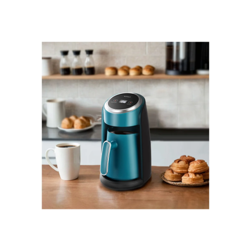 Кофеварка Kitfort КТ-7457 бирюзовый/черный