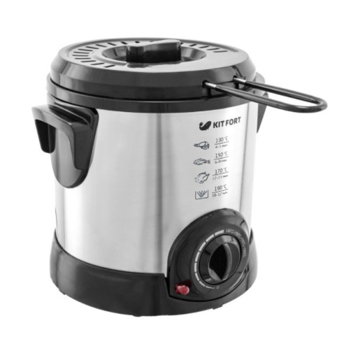 Фритюрница Kitfort КТ-2009 серебристый/черный