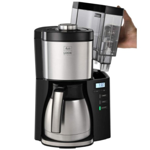Кофеварка капельная Melitta Look V Therm Timer Black Filter 1000Вт черный/нерж