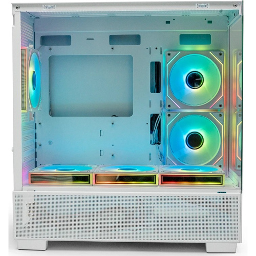 Корпус XASTRA Q500M 6ARGB-C10-UC White (Q500M-6FM12A-C10-UC-WH) mATX/Aquarium/Screewless/ 6x120mm ARGB PWM FM fans/Argb+PWM HUB 10port/ Type-C