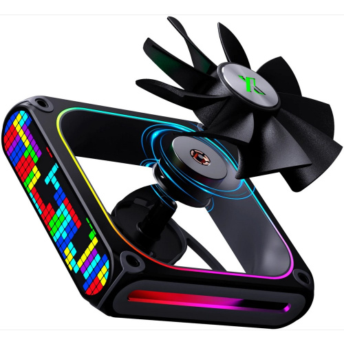 Вентилятор дополнительный XASTRA FZ120B ARGB single pack 120x120x28мм ( PWM, FDB, ARGB, Matrix screen, Daisy-chain соединение , 0-2000 rpm, black)