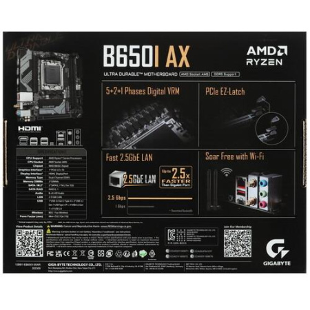 Материнская плата GIGABYTE B650I AX