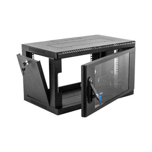 Шкаф коммутационный ЦМО ШРН-6.650-9005 настенный 6U 600x650мм черный