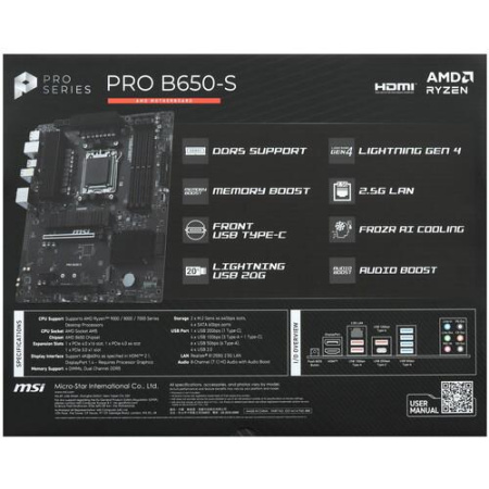 Материнская плата MSI PRO B650-S
