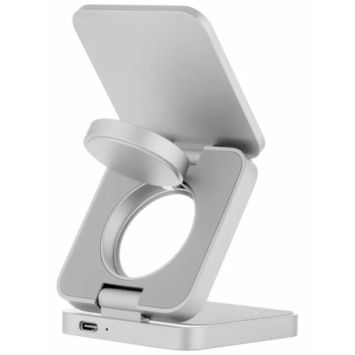Беспроводное зарядное устройство uBear WL09SL31-ADM Balance MagSafe 25Вт серебристый