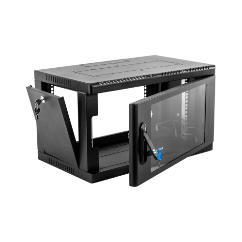 Шкаф коммутационный ЦМО ШРН-6.500-9005 настенный 6U 600x500мм черный