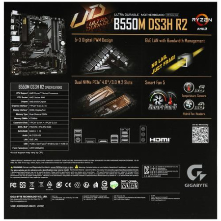 Материнская плата GIGABYTE B550M DS3H R2