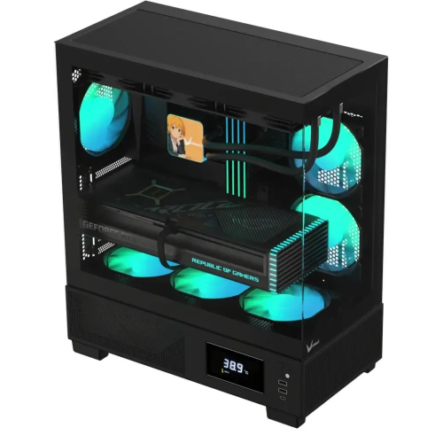 Корпус Formula Crystal E1, ATX, Midi-Tower, без БП, черный