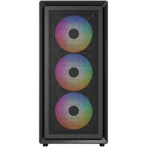 Корпус Powercase Mistral AY4B ARGB (CMAYB-A4), Tempered Glass, 4x 120mm ARGB Fans, чёрный, ATX