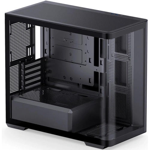 Корпус JONSBO D300 Black без БП, боковая панель из закаленного стекла, mini-ITX, micro-ATX, черный