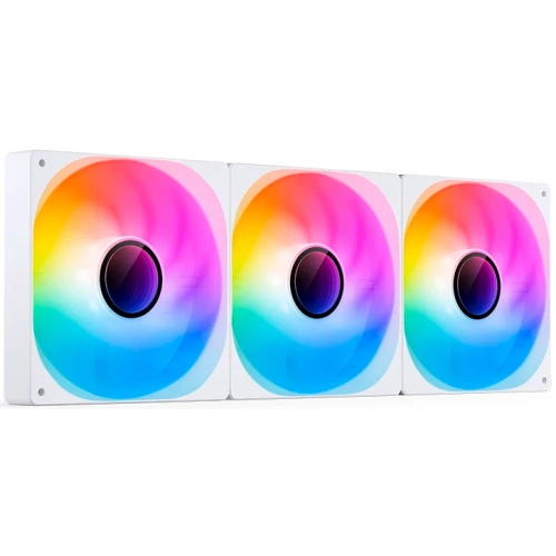 Вентилятор JONSBO ZW-140W (3 in 1) 140х140х26мм (PWM, ARGB LED, 800-1800об/мин, белый) Retail