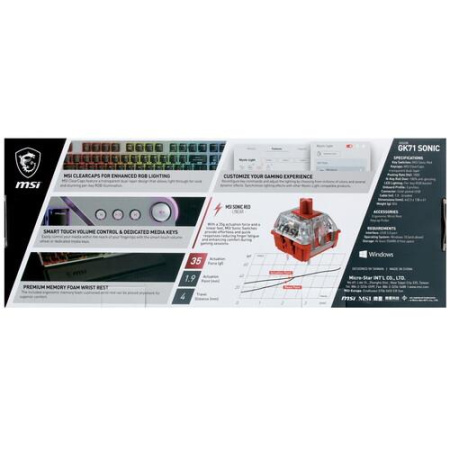 Клавиатура проводная MSI Vigor GK71 SONIC