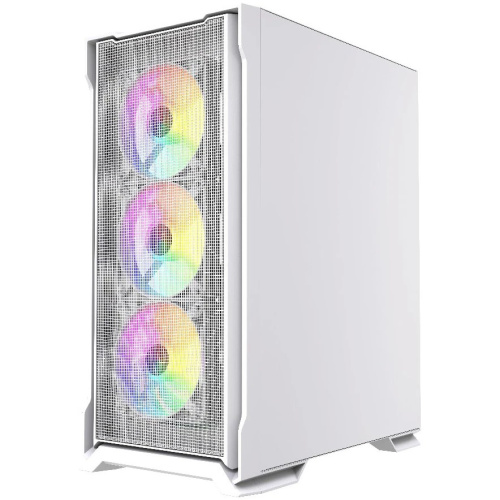 Корпус Powercase Mistral AZ4W ARGB (CMAZW-A4), Tempered Glass, 4x 120mm ARGB Fans, белый, ATX