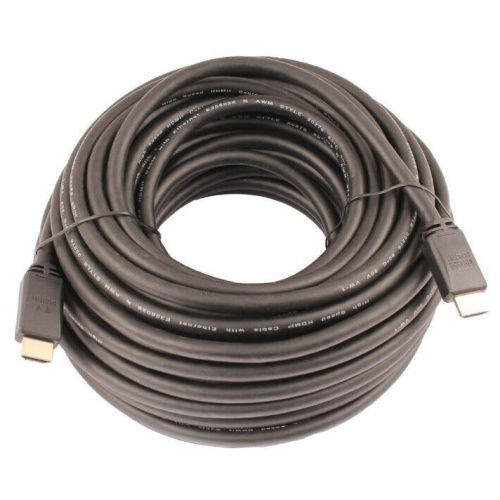 Кабель аудио-видео LAZSO WH-111 HDMI (m)/HDMI (m) 10м Позолоченные контакты черный (WH-111(10M))