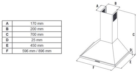 Вытяжка каминная Simfer 8962SM серебристый