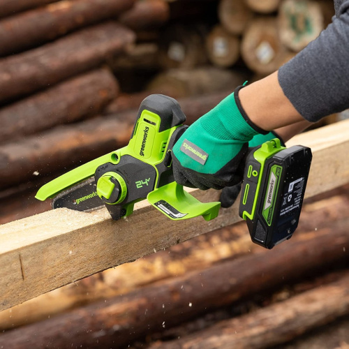 Цепная пила GREENWORKS G24MCS10 с 1АКБ (2008207ua)