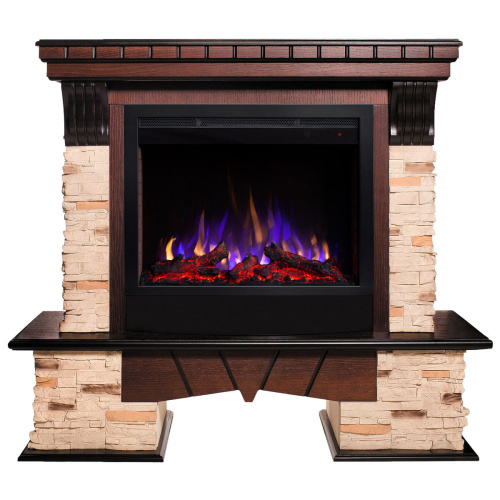 Электрокамин RealFlame Rockland AO античный дуб с очагом Saphir 25,5