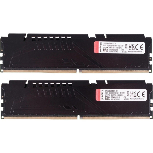 ОЗУ Kingston Fury Beast KF552C40BBK2-32WP Black 32GB DDR5 5200 DIMM Gaming Memory Non-ECC, CL40, 1.25V, kit 2*16gb