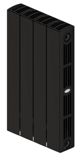 Биметаллический радиатор отопления Rifar Supremo Ventil SVR 350 4 секции нижнее правое подключение антрацит