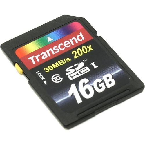Карта памяти Transcend TS16GSDHC10 SDHC, 16GB UHS-I Class 10 U1