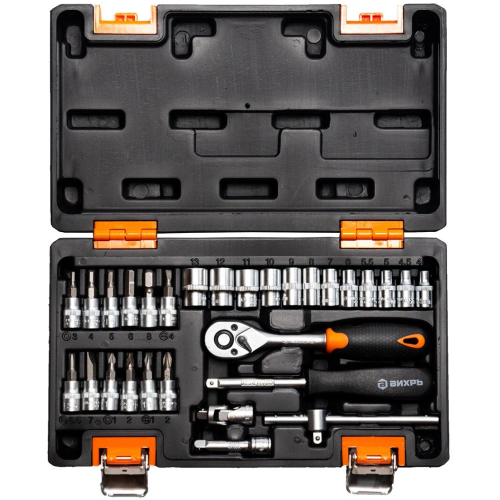 Набор инструментов Вихрь 73/6/7/1 пластиковый кейс/29 предметов