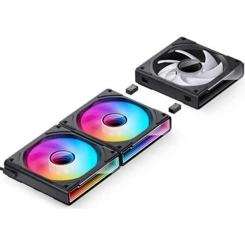 Вентилятор JONSBO ZK-120B(3 in 1) Black 120х120х25мм (ARGB LED, 800-2200об/мин, черный) Retail