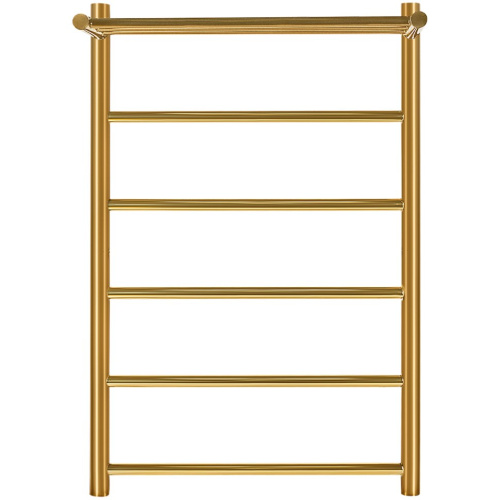 Электрический полотенцесушитель Stout Jazz Round 80*50 Золотой Хром 585 с полкой