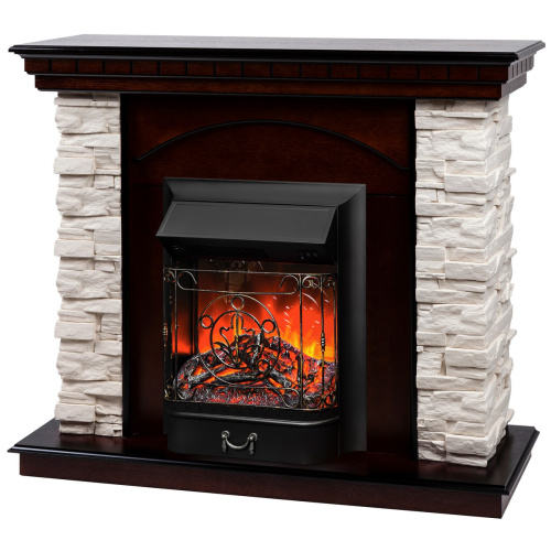 Электрокамин RealFlame Elford AO античный дуб с очагом Majestic Lux Black