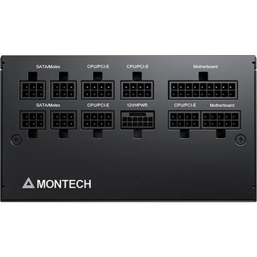 Блок питания Montech Century G5 750W / ATX 3.0, APFC, 80 Plus Gold, Full Bridge LLC, DC-DC, Japan caps, 120mm fan, full modular