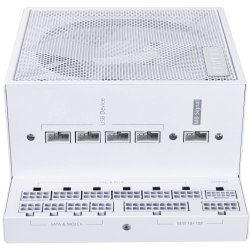 Блок питания Lian Li EG0850 (G9P.EG0850.WE00.RU) / White / ATX 3.1, 850W, 80 Plus Platinum, PCIe 5.1, APFC, USB HUB, 120mm FDB Fan, Fully Modular