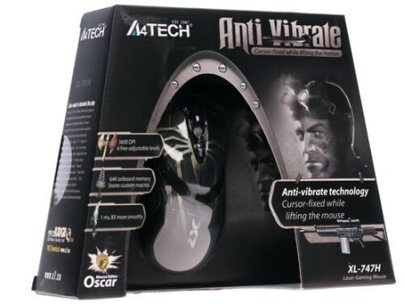 Мышь проводная A4Tech XL-747H  черный