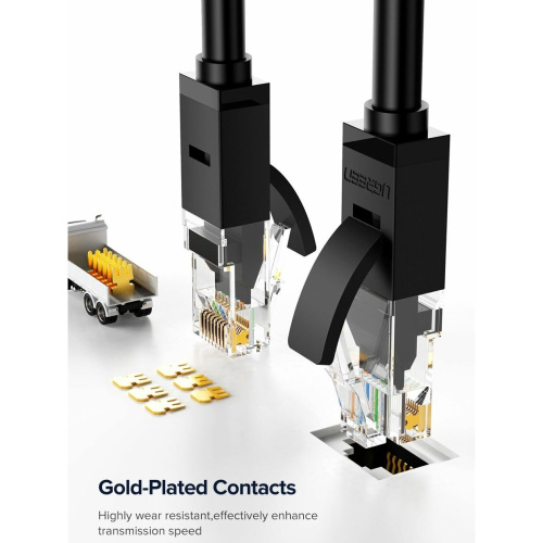 Кабель сетевой UGREEN NW102 (20168) Cat 6 8-Core U/UTP Ethernet Cable 30m Black