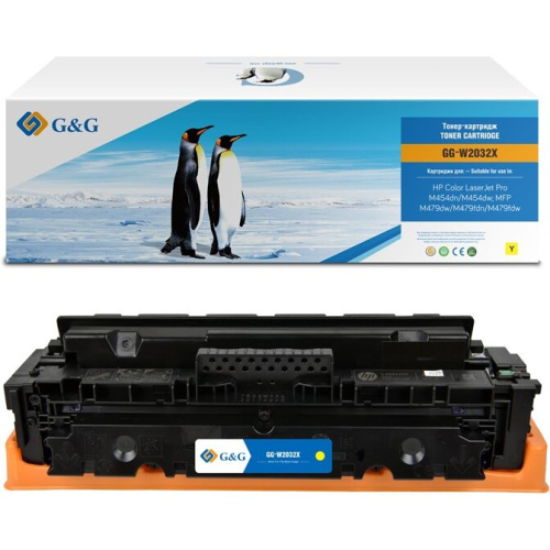 Картридж лазерный G&G GG-W2032X 415X желтый (6000стр.) для HP LJ M454/MFP M479