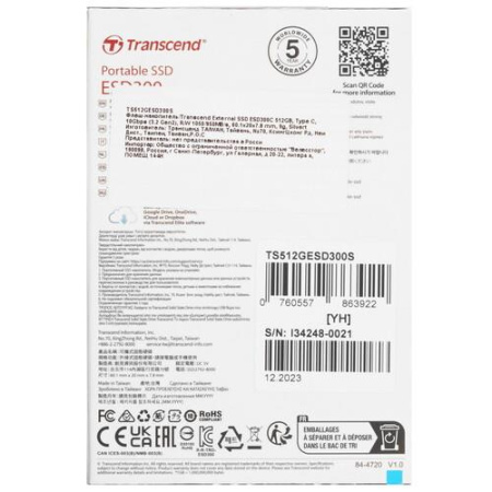 512 ГБ Внешний SSD Transcend ESD300S [TS512GESD300S]