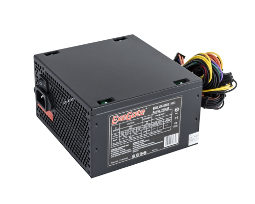 Блок питания Exegate EX221637RUS 450NPXE(+PFC), ATX, black, 12cm fan, 24+4pin, 6/8pin PCI-E, 3xSATA, 2xIDE,
