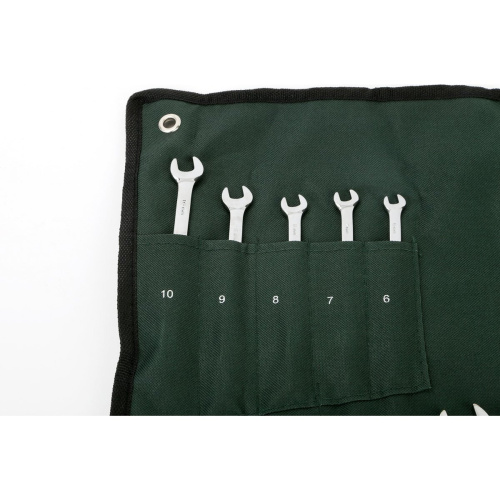 Набор ключей комбинированных Sata 08018 с накидным наконечником из 17 предметов метрический