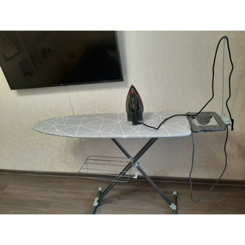 Гладильная доска Ника НТ9/4 с линиями на сером