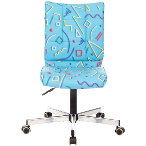 Кресло Бюрократ CH-330M/STICK-Blue голубой Sticks 06 крестов. металл хром