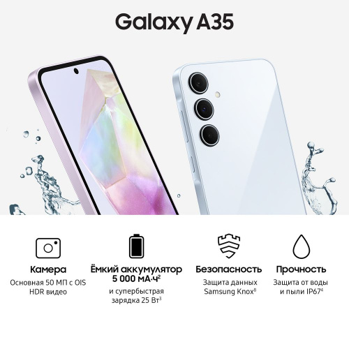 Смартфон Samsung Galaxy A35 8/128 Гб Голубой