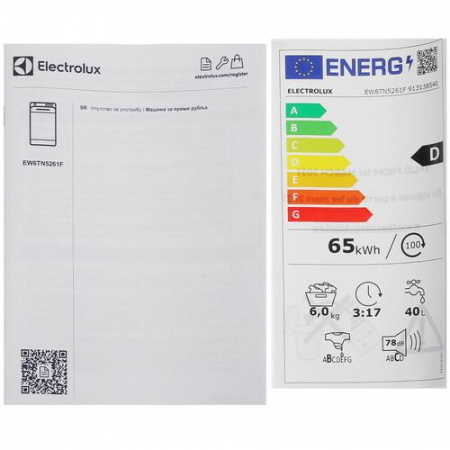 Стиральная машина Electrolux EW6TN5261F белый