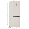 Холодильник с морозильником Midea MDRB521MIE33OD бежевый